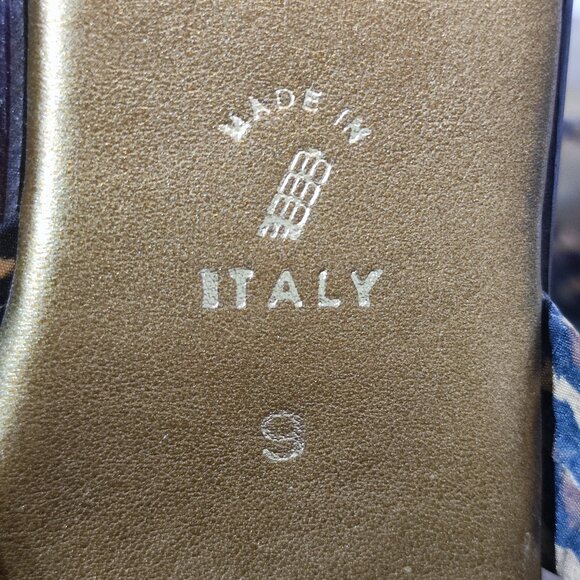 Italian Shoemaker Knot Twist Slides Leopard Print size 9 Slip On Sandals - Picture 9 of 12